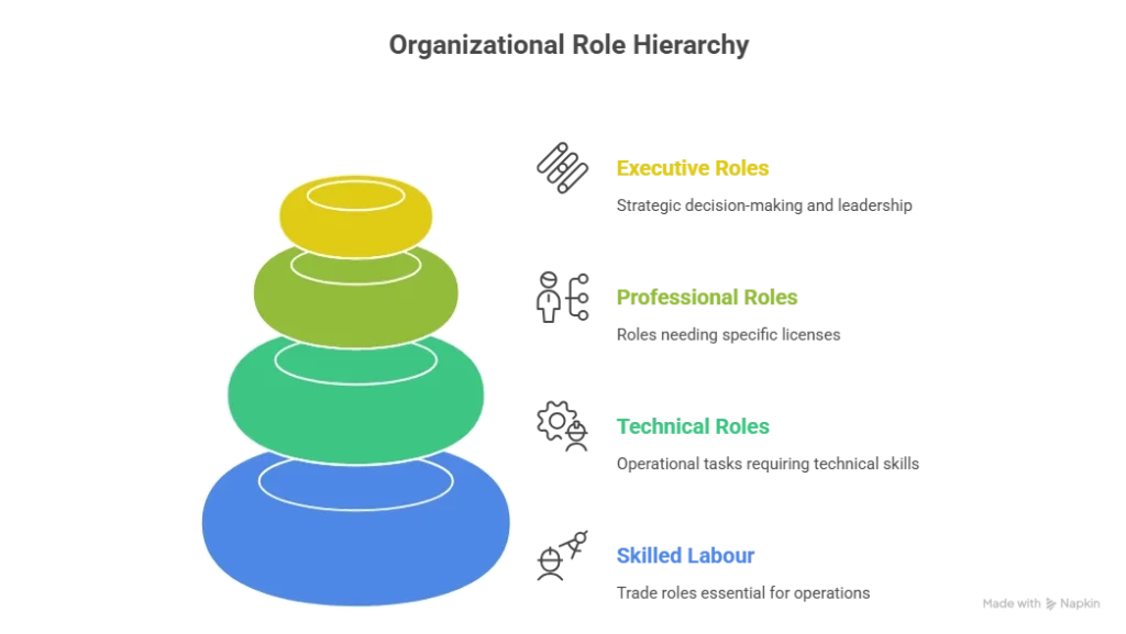 professional job categories infographic
