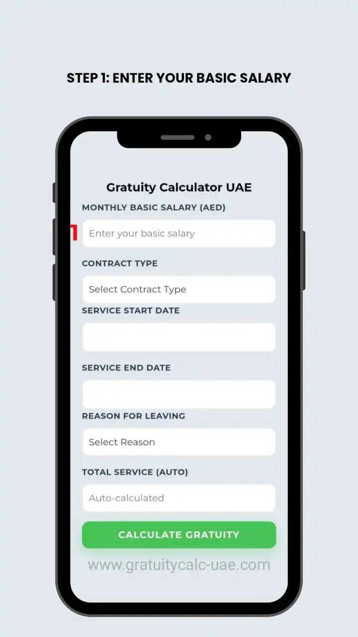 Free & Online Gratuity Calculator UAE 2026 (MOHRE Updated) 1 how to calculate gratuity1