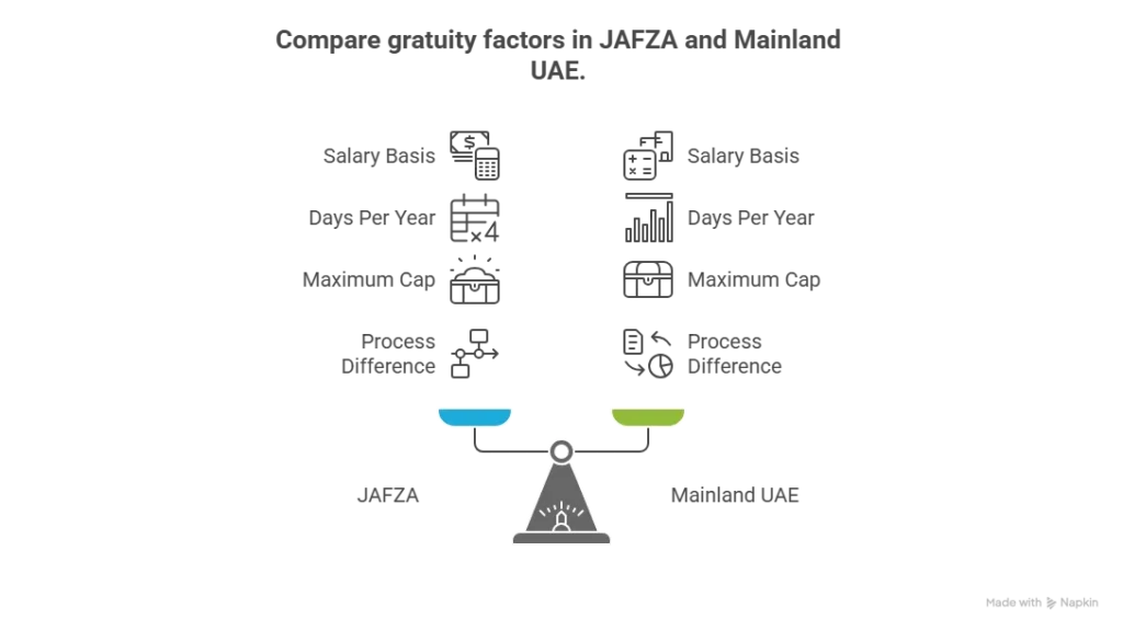 jafza vs mainland comparison infographic