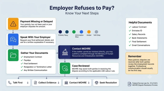 Gratuity Calculator UAE 2026 | Free MOHRE Updated Tool 12 employer refuses gratuity