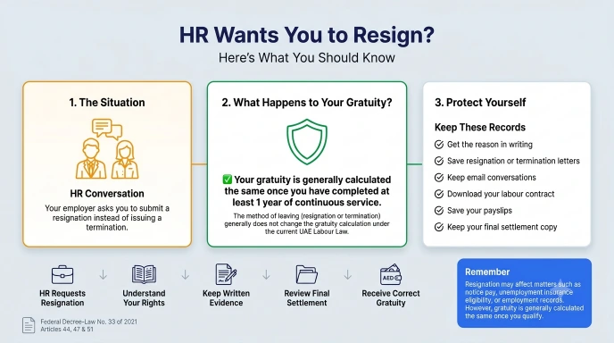 Gratuity Calculator UAE 2026 | Free MOHRE Updated Tool 5 hr asking to resign uae gratuity