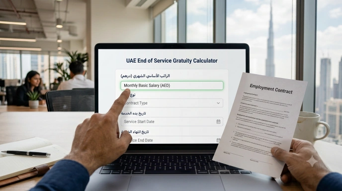 how to use uae gratuity calculator